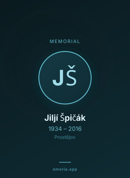 Memorial portrait of Jiljí Špičák