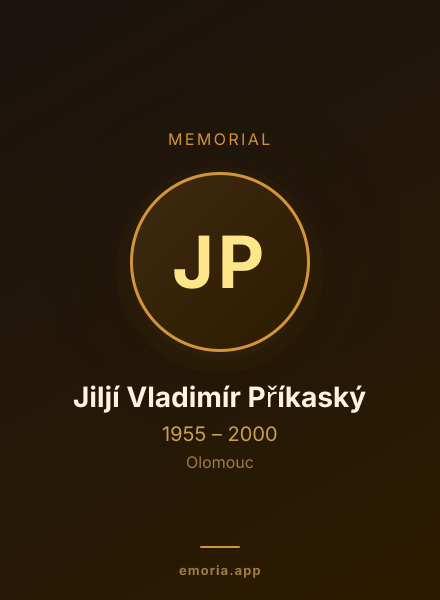 Memorial portrait of Jiljí Vladimír Příkaský