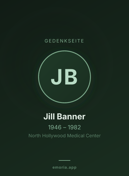 Gedenkportrait von Jill Banner