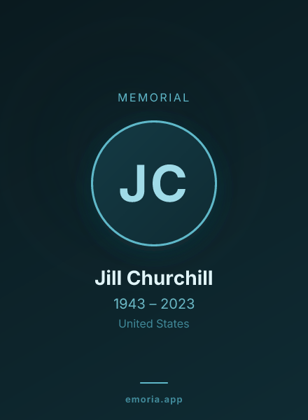 Memorial portrait of Jill Churchill