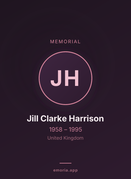 Memorial portrait of Jill Clarke Harrison
