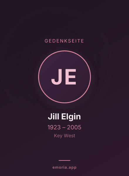 Gedenkportrait von Jill Elgin