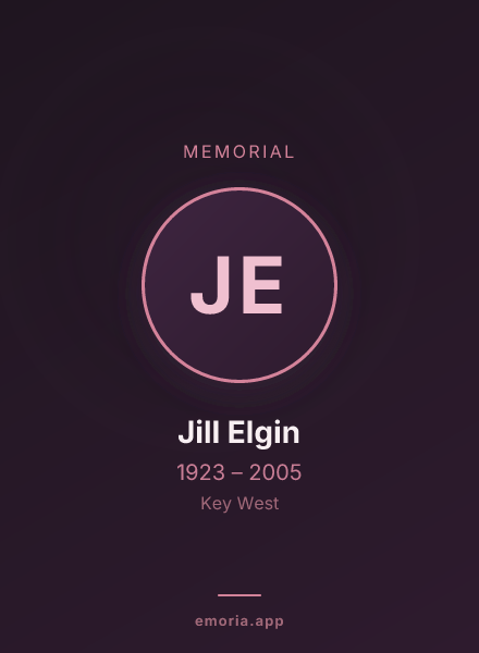 Memorial portrait of Jill Elgin