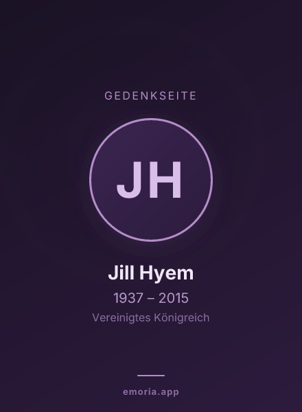 Gedenkportrait von Jill Hyem