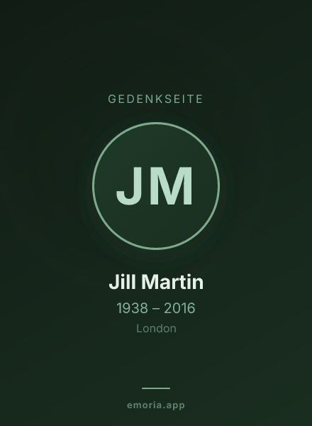 Gedenkportrait von Jill Martin