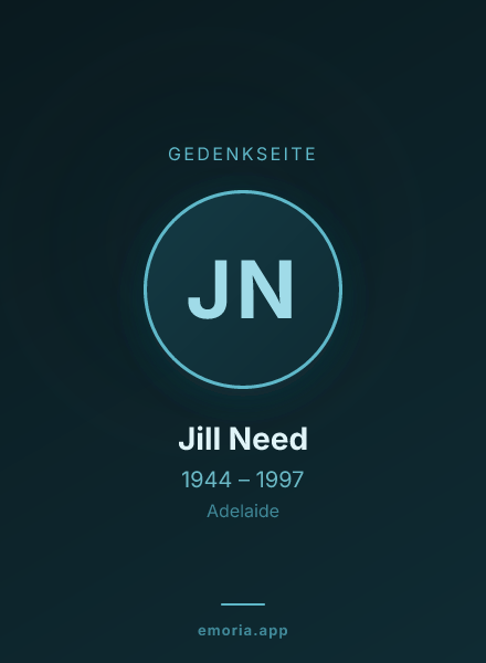 Gedenkportrait von Jill Need