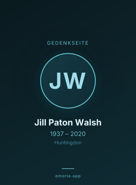 Gedenkportrait von Jill Paton Walsh