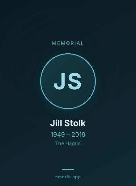 Memorial portrait of Jill Stolk