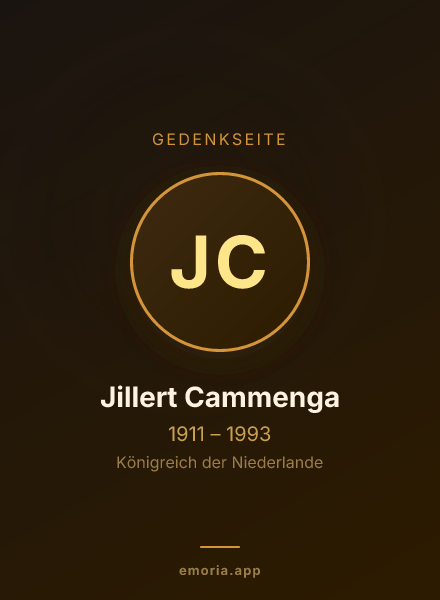 Gedenkportrait von Jillert Cammenga
