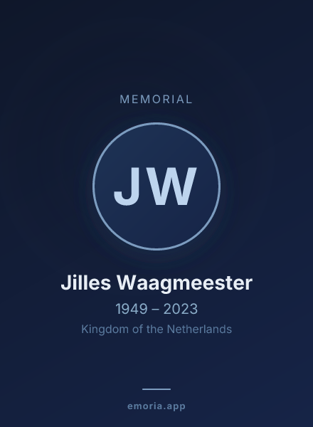 Memorial portrait of Jilles Waagmeester
