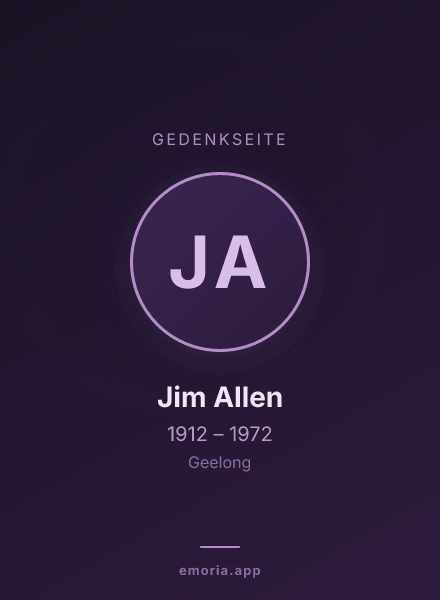 Gedenkportrait von Jim Allen