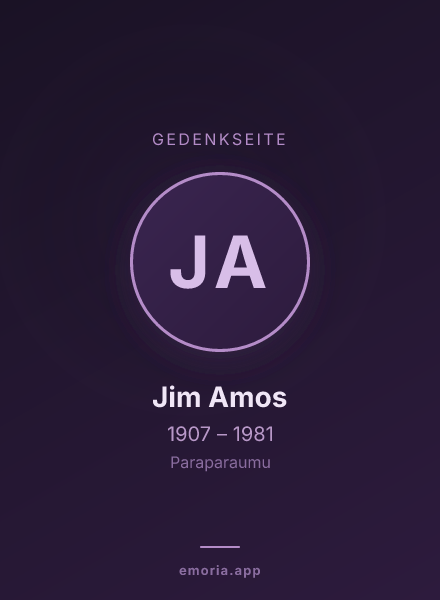 Gedenkportrait von Jim Amos