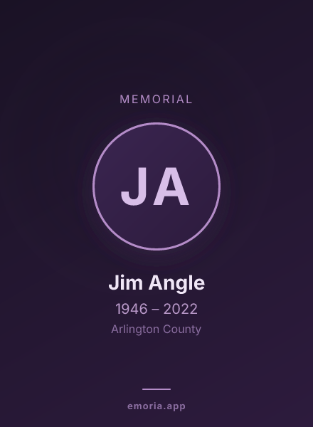 Memorial portrait of Jim Angle