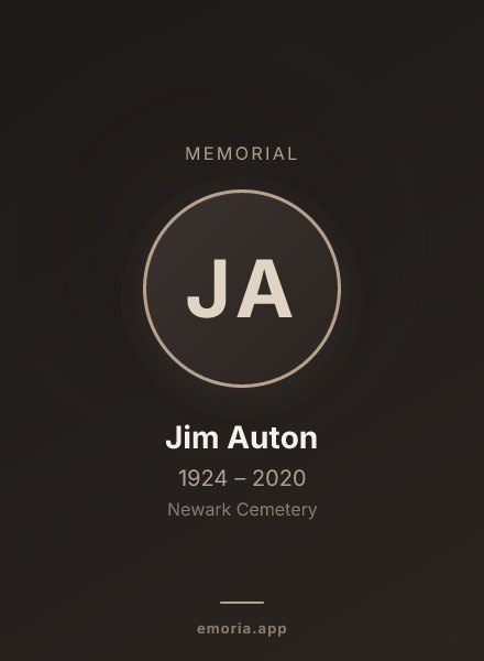 Memorial portrait of Jim Auton