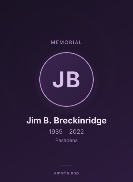 Memorial portrait of Jim B. Breckinridge