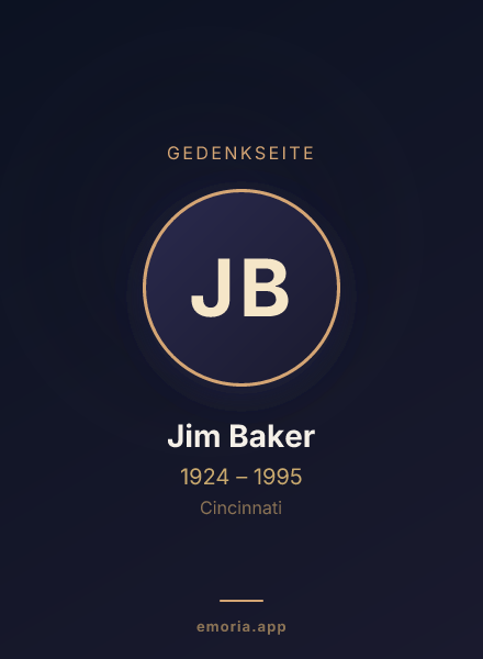 Gedenkportrait von Jim Baker
