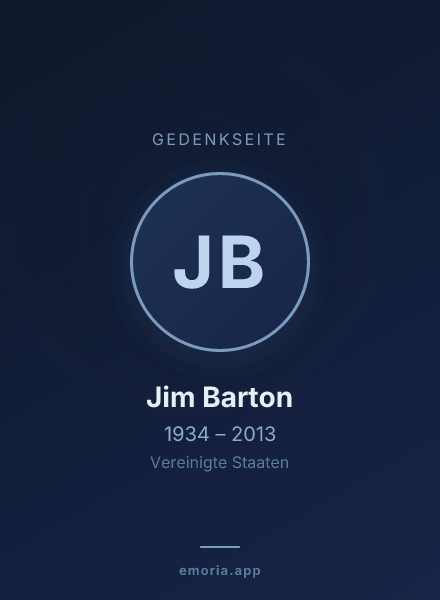 Gedenkportrait von Jim Barton