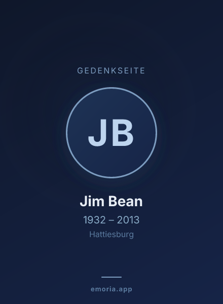 Gedenkportrait von Jim Bean