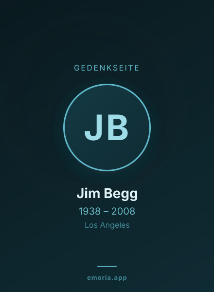Gedenkportrait von Jim Begg