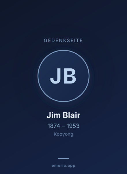 Gedenkportrait von Jim Blair