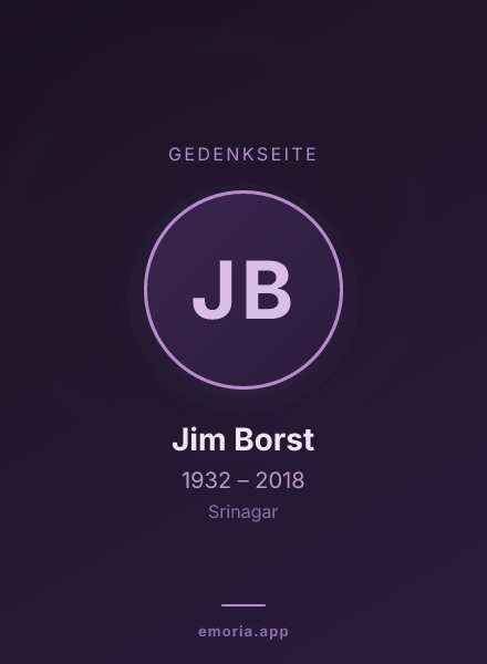 Gedenkportrait von Jim Borst