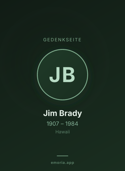 Gedenkportrait von Jim Brady