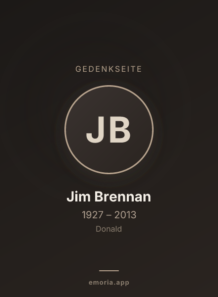 Gedenkportrait von Jim Brennan