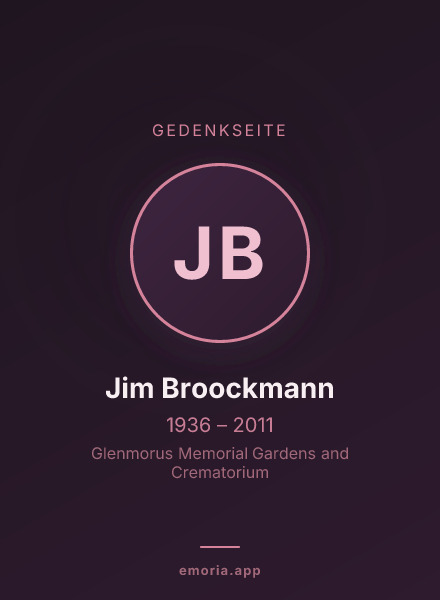 Gedenkportrait von Jim Broockmann