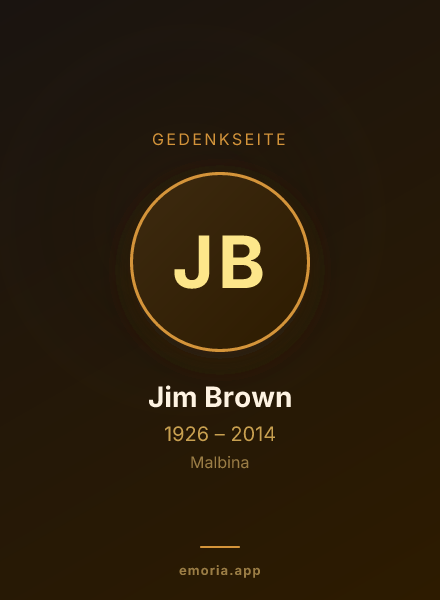 Gedenkportrait von Jim Brown
