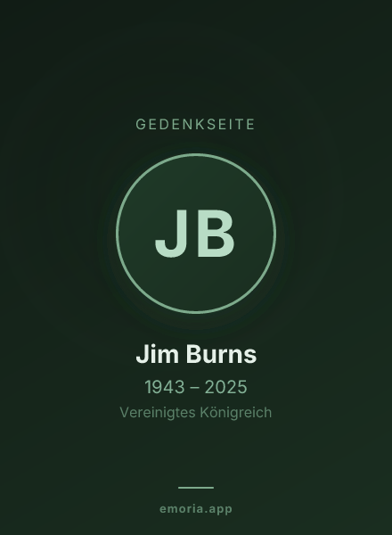 Gedenkportrait von Jim Burns
