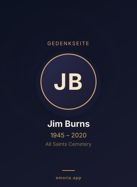 Gedenkportrait von Jim Burns