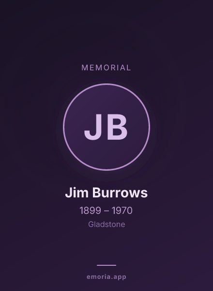 Memorial portrait of Jim Burrows