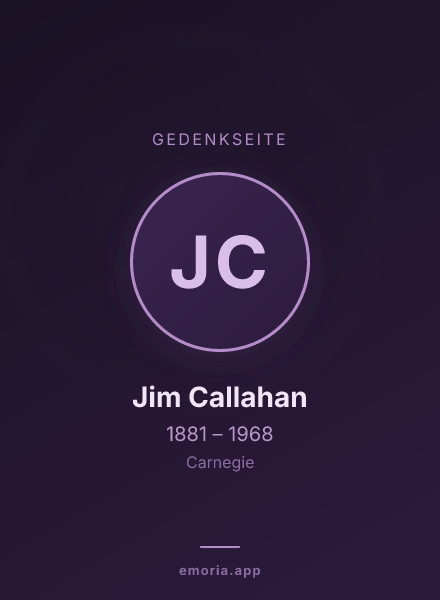 Gedenkportrait von Jim Callahan