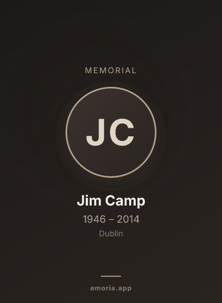 Memorial portrait of Jim Camp