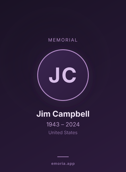 Memorial portrait of Jim Campbell