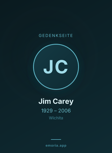 Gedenkportrait von Jim Carey