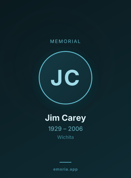 Memorial portrait of Jim Carey