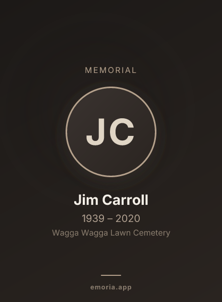 Memorial portrait of Jim Carroll