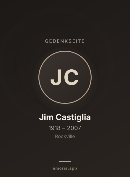 Gedenkportrait von Jim Castiglia