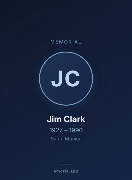 Memorial portrait of Jim Clark
