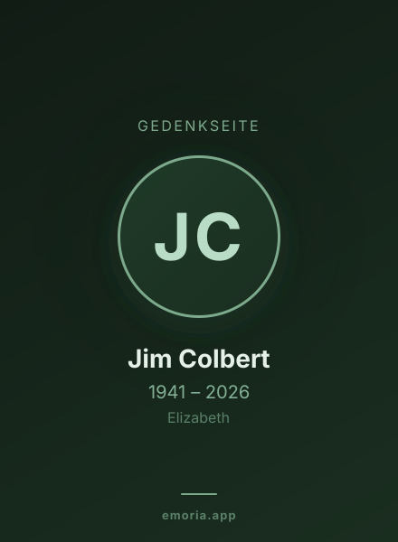 Gedenkportrait von Jim Colbert