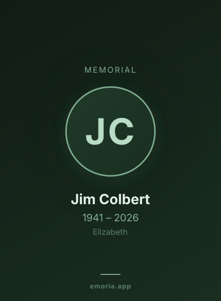 Memorial portrait of Jim Colbert