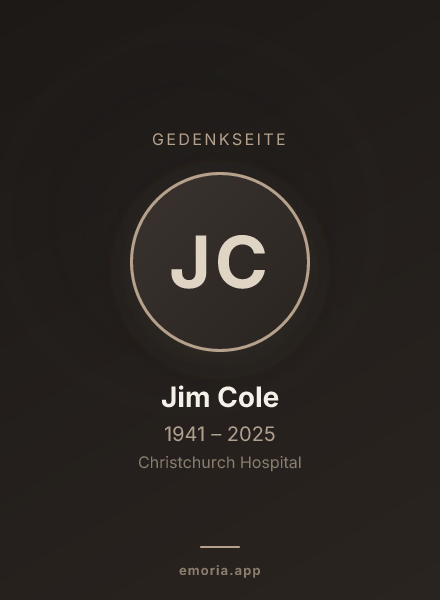 Gedenkportrait von Jim Cole
