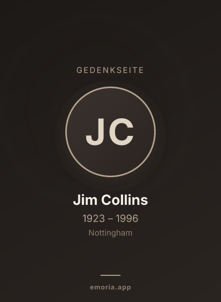 Gedenkportrait von Jim Collins