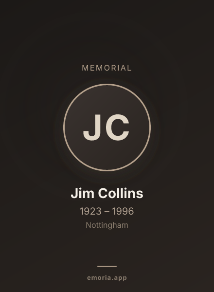 Memorial portrait of Jim Collins
