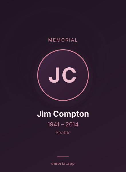 Memorial portrait of Jim Compton