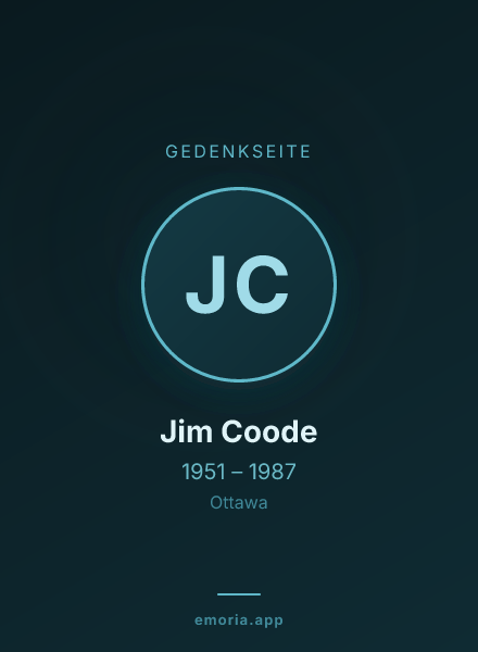 Gedenkportrait von Jim Coode
