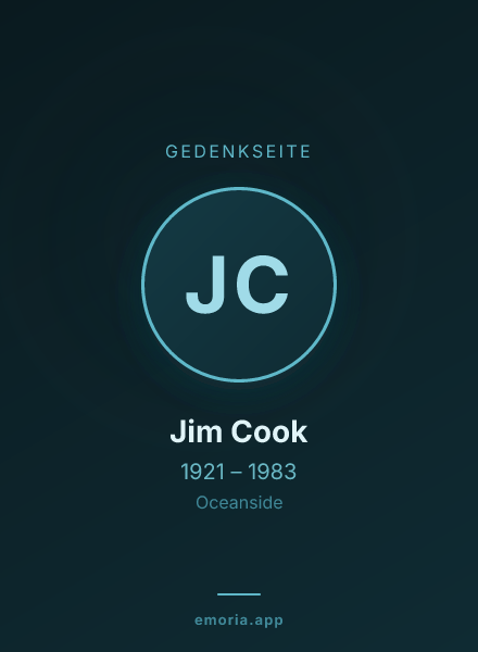 Gedenkportrait von Jim Cook