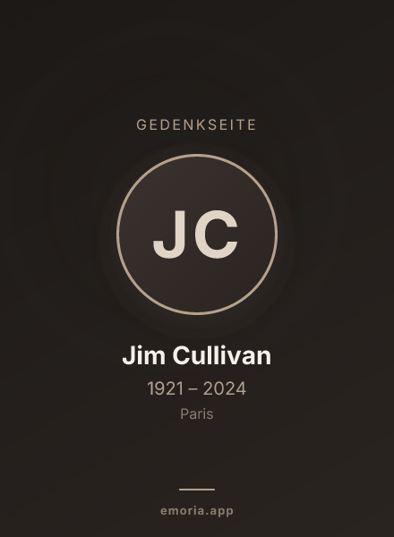 Gedenkportrait von Jim Cullivan