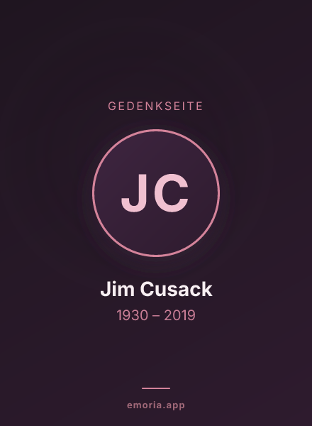Gedenkportrait von Jim Cusack